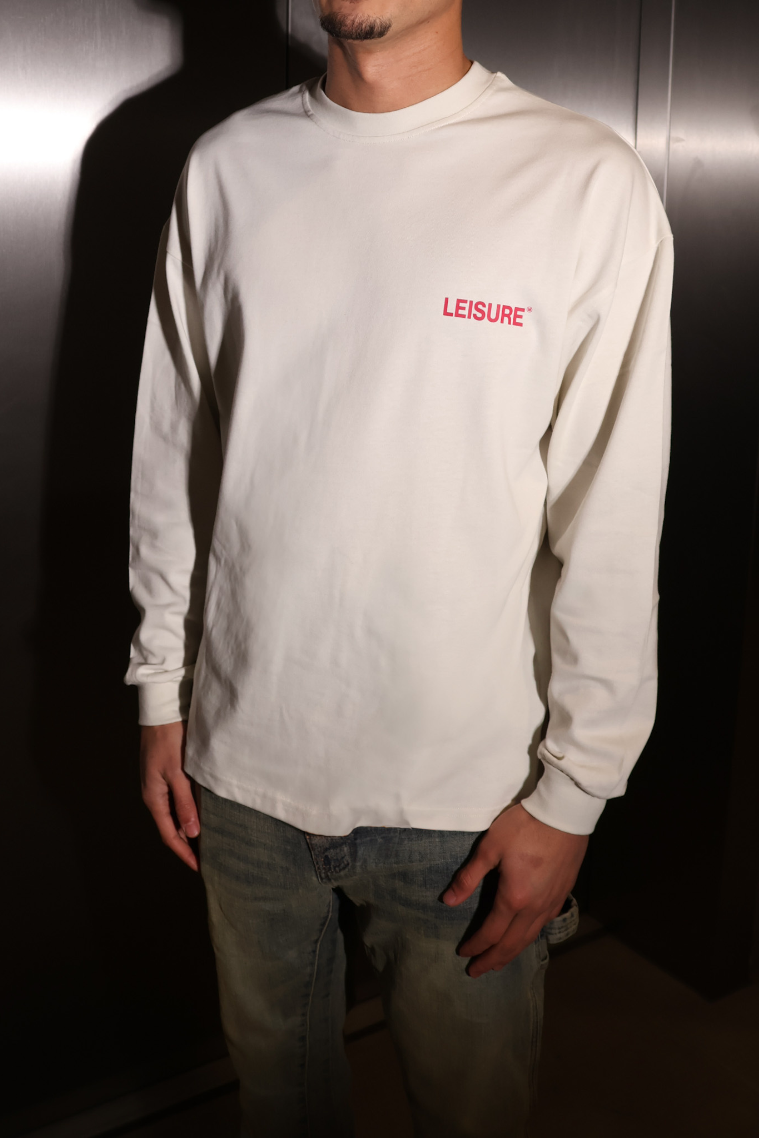 RASPBERRY LONG SLEEVE - VINTAGE WHITE