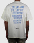 A TRUE LOVE STORY T-SHIRT - CREAM/BLUE