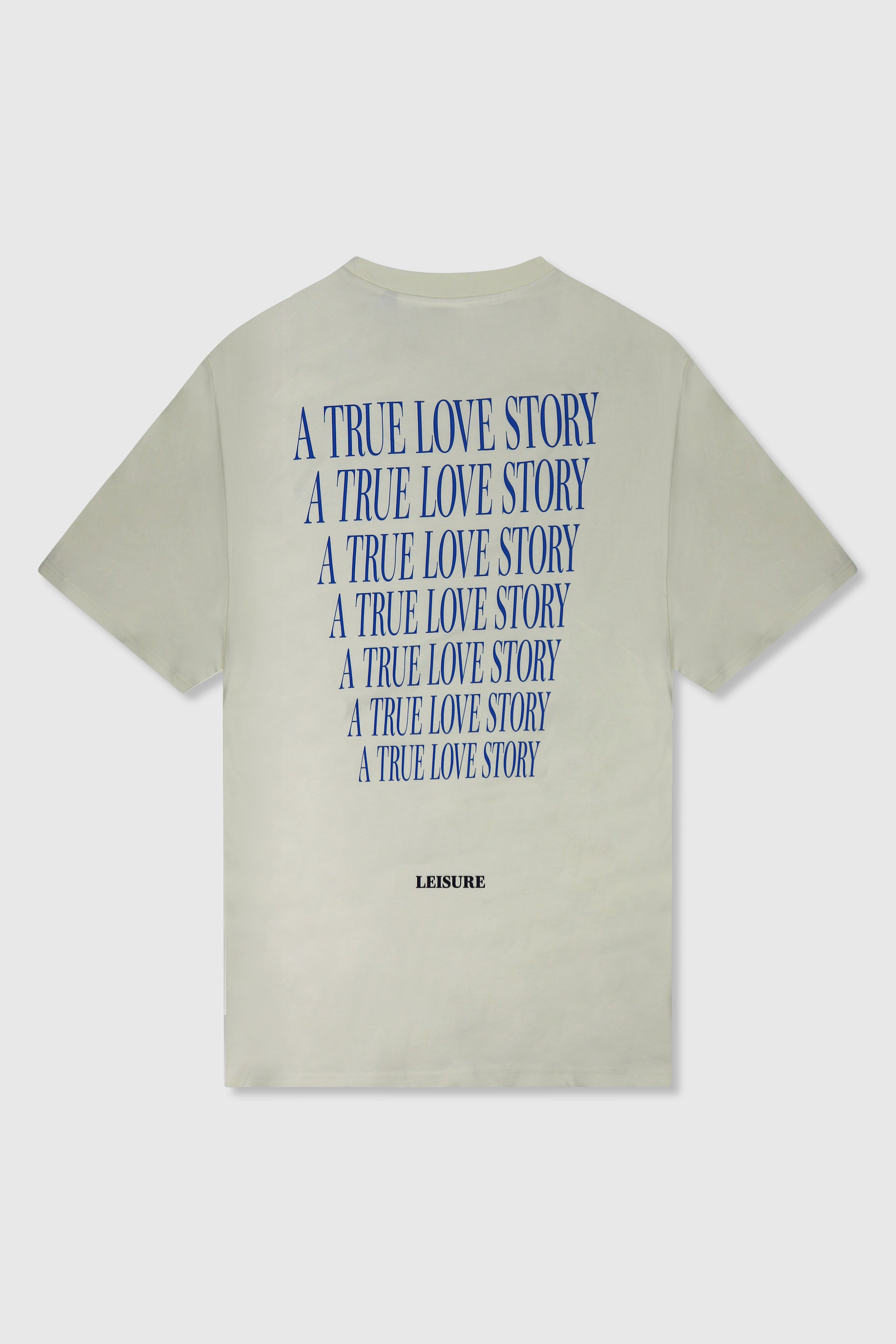 A TRUE LOVE STORY T-SHIRT - CREAM/BLUE