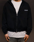 ZIP HOODIE - VINTAGE BLACK/CLOUD WHITE